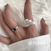 Niche design angel wing cute open ring for girls' Instagram personality star ring index finger ring Specification image